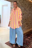 The Penelope Pillow Cotton Boyfriend Shirt Citronella Popsicle /15 =